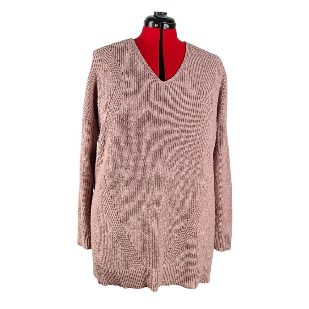 Torrid Pullover Tunic Cross Back Sweater Blush Haute Pink 3X